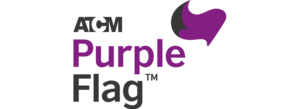 Display atcm purple flag logo