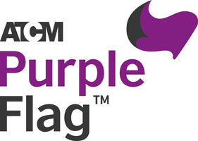 Display atcm purple flag logo