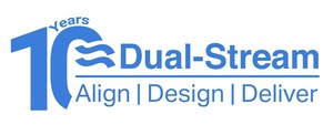 Display dual stream logo with slogan white background   edited